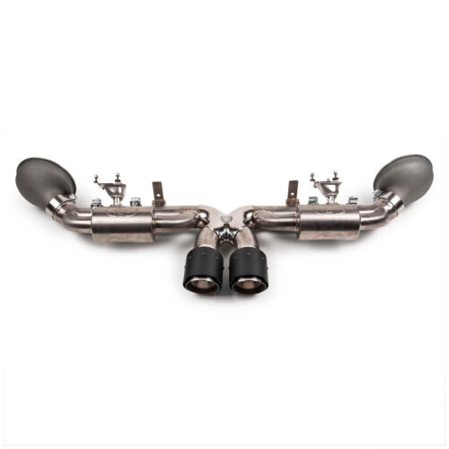 Fabspeed Porsche 992 GT3 / GT3 RS Titanium Valved Cat-Back Exhaust System (2022+) - Brushed Single Wall Stainless Steel Tips - No - Image 4
