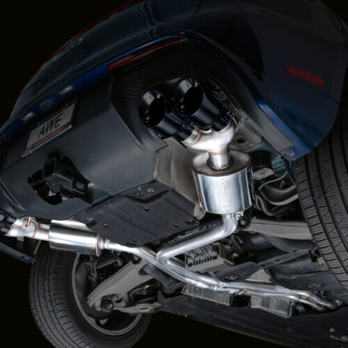 AWE Tuning Touring Edition Cat-Back Exhaust w/ Diamond Black Tips for 2022+ Porsche Macan 2.9TT - Image 10