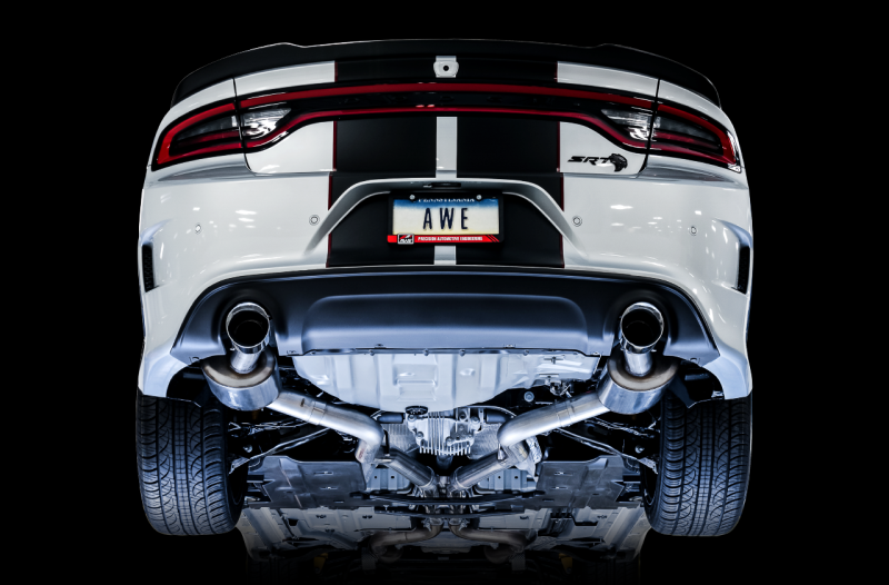 AWE Tuning Touring Edition Exhaust - Silver Tips for 2015+ Dodge Charger 6.4L/6.2L SC Non-Resonated - Image 8