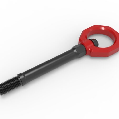 aFe Power CONTROL Front Tow Hook Red - Image 3
