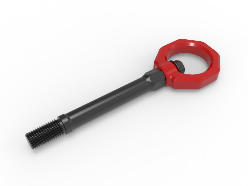 aFe Power CONTROL Front Tow Hook Red - Image 3