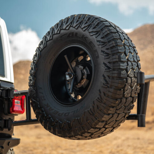 DV8 Offroad 18-25 Jeep Wrangler JL Body Mounted Tire Carrier - Image 4
