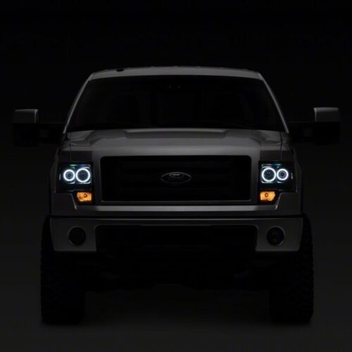 Raxiom for 2009-2014 Ford F-150 Super White LED Halo Projector Headlights- Black Housing (Clear Lens) - Image 8