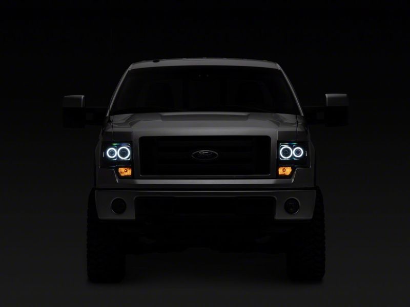 Raxiom for 2009-2014 Ford F-150 Super White LED Halo Projector Headlights- Black Housing (Clear Lens) - Image 8