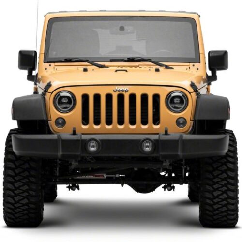 Raxiom for 2007-2018 Jeep Wrangler JK Axial Series 7-In Dragon Eye LED Headlights- Blk Housing (Clear Lens) - Image 5