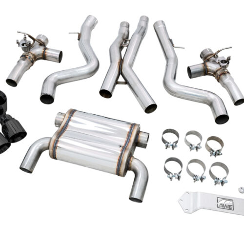 AWE Tuning SwitchPath Cat-Back Exhaust - Diamond Black Tips for BMW F8X M3/M4 - Image 6