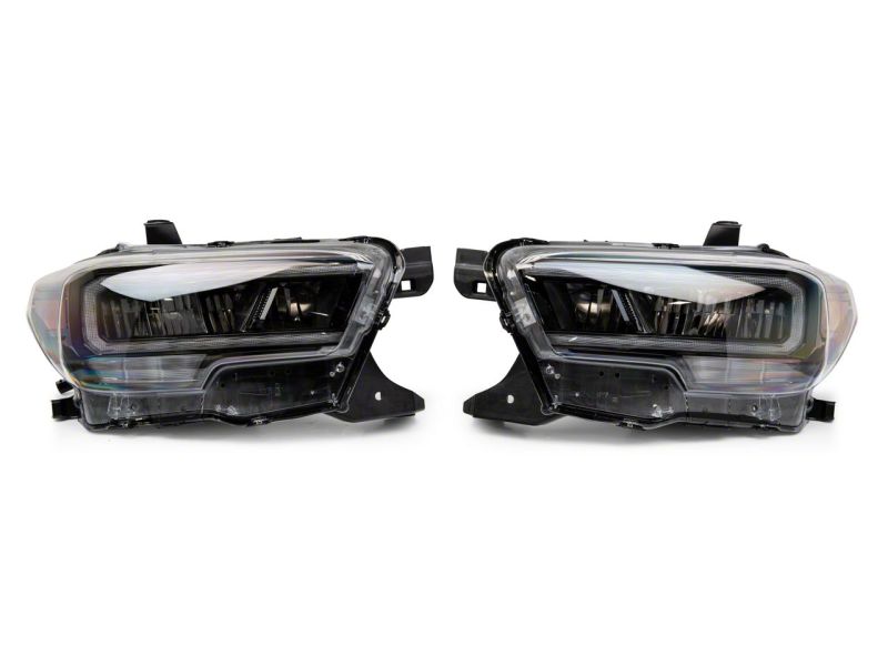 Raxiom for 2016-2023 Toyota Tacoma w/ Factory Halogen DRL LED Headlights- Black Housing (Clear Lens) - Image 2