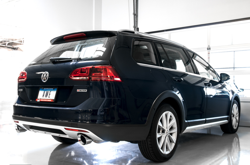 AWE Tuning Touring Edition Exhaust - Polished Silver Tips for VW MK7 Golf Alltrack/Sportwagen 4Motion - Image 6