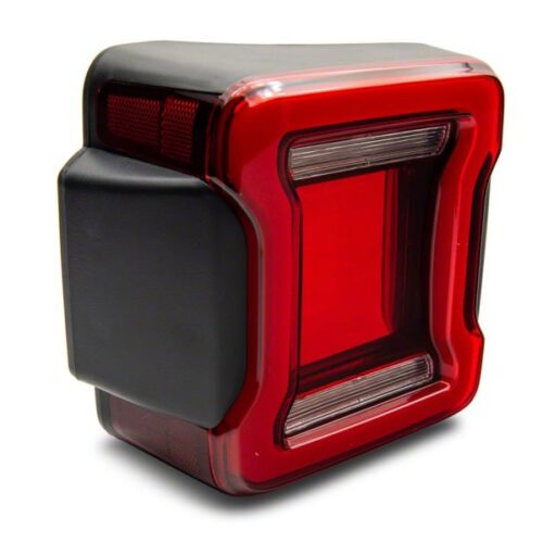Raxiom for 2007-2018 Jeep Wrangler JK Axial Series JL Style LED Tail Lights- Black Housing- Red Lens - Image 5