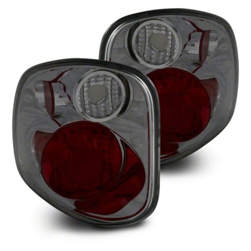 Raxiom for 2001-2003 Ford F-150 Flareside Axial Series Version 2 Tail Lights- Chrome Housing- Smoked Lens