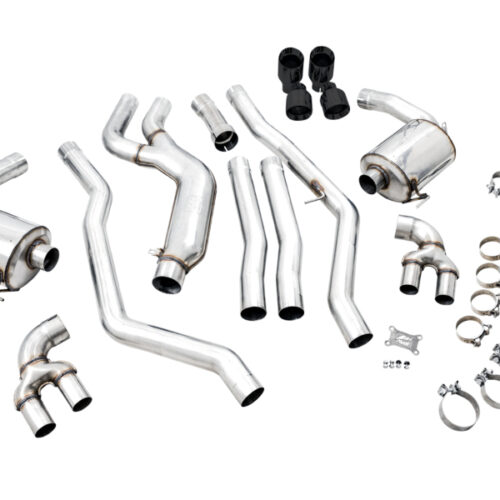 AWE Tuning Touring Edition Exhaust - Quad Diamond Black Tips for 2019+ BMW M340i (G20) Non-Resonated - Image 7