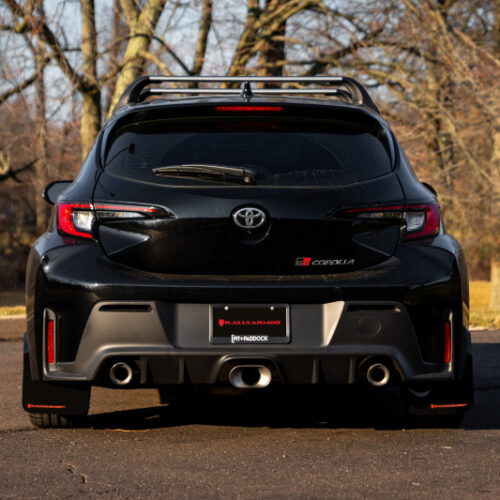 Rally Armor 23-26 Toyota GR Corolla Black Mud Flap w/Light Blue Logo - Image 4
