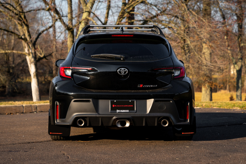 Rally Armor 23-26 Toyota GR Corolla Black Mud Flap w/Light Blue Logo - Image 4