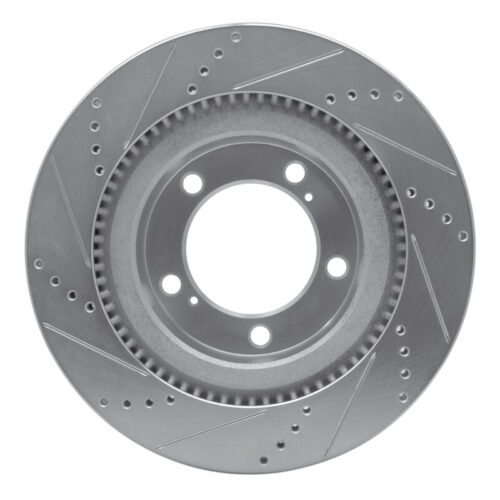 DFC 07-22 Lexus LX570 Front Right Drilled & Slotted Silver Brake Rotor - Image 5