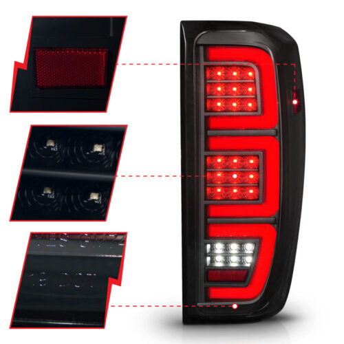 ANZO 19-23 GMC Sierra 1500/2500HD/3500HD Smoke Black Replacement Full LED Bar Tail Light - Image 3