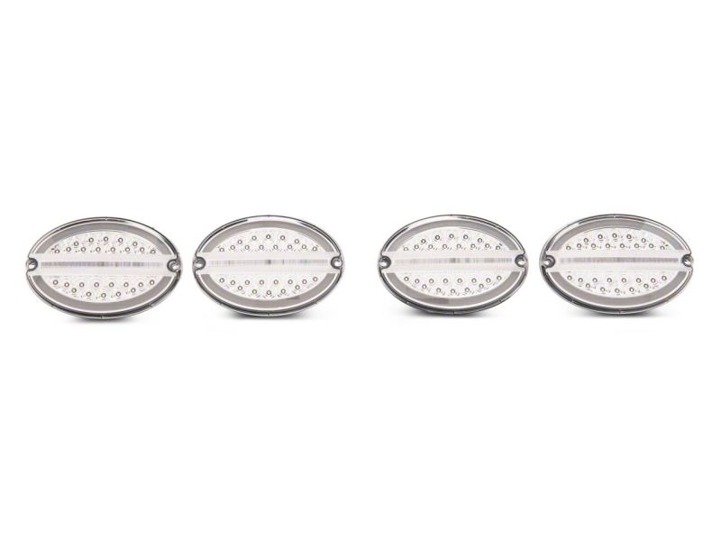 Raxiom for 1997-2004 Chevrolet Corvette C5 Axial Series LED Tail Lights- Chrome Housing (Clear Lens) - Image 2