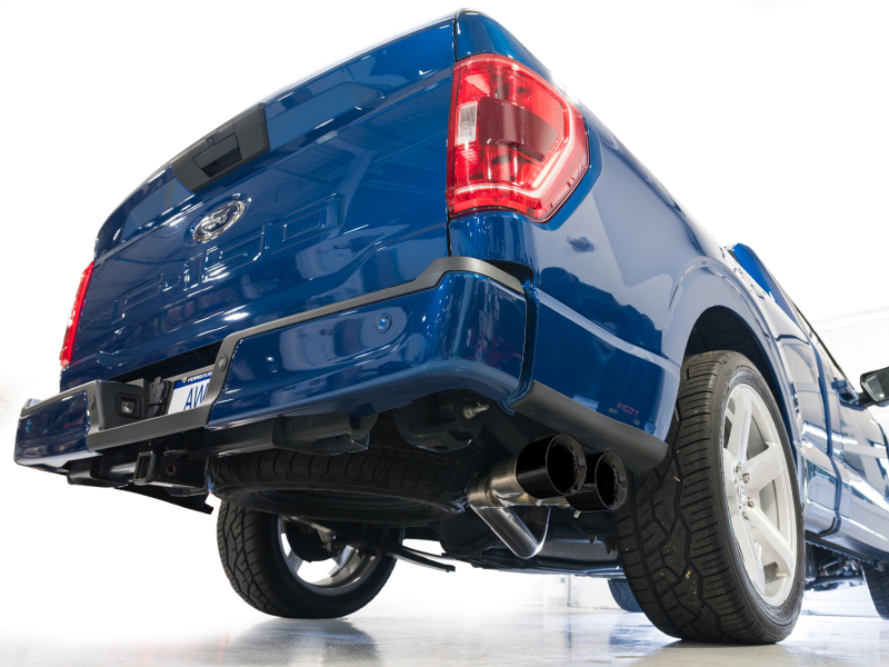 AWE Tuning Cat-Back Exhaust - 4.5in Dual Side Exit Diamond Black Tips for AWE 21-25 Ford F150 (14th Gen Reg Cab) - Image 5
