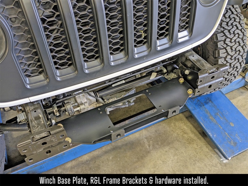 RockJock JL/JT Winch Plate Kit Steel Bumper - Image 2