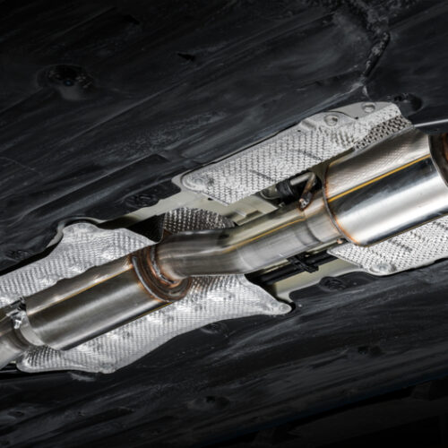 Alternative view of AWE Tuning Touring Edition Exhaust w/Front & Mid Pipe - Diamond Blk Tips for 2017+ Honda Civic Type R
