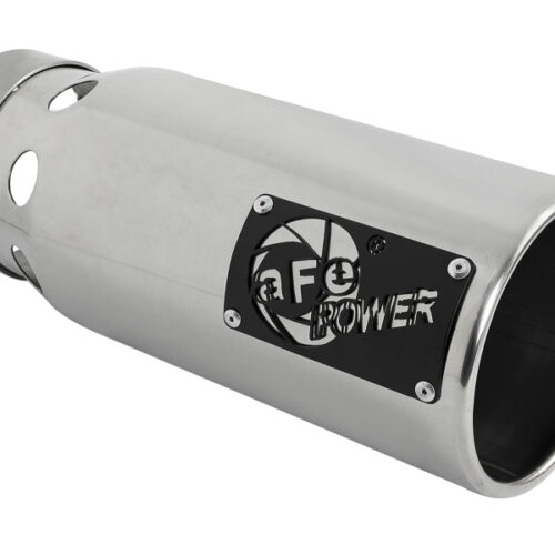 aFe Power SATURN 4S 4in SS Intercooled Exhaust Tip - Polished 4in In x 5in Out x 12in L Bolt-On - Image 2