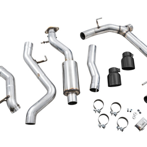 AWE Tuning Exhaust w/Diamond Black Tips & Bash Guard for 2021+ Ford Bronco 0FG Dual Rear Exit - Image 5