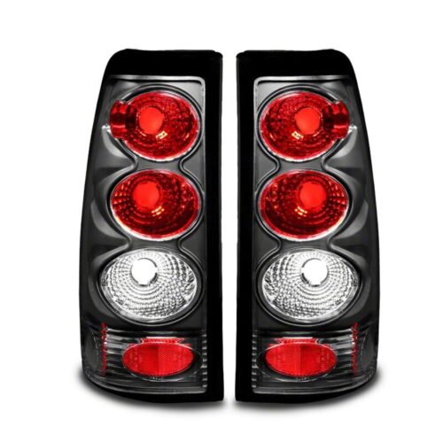 Raxiom for 1999-2002 Chevrolet Silverado 1500 Fleetside Axial Series Tail Lights- Black - Red/Clear Lens