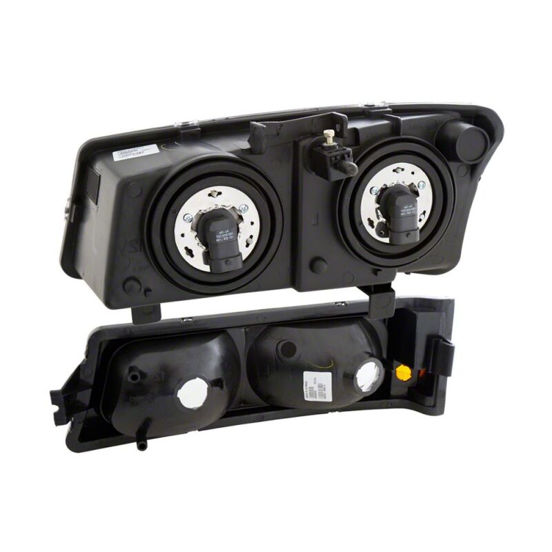 Raxiom for 2003-2006 Chevrolet Silverado 1500 Axial Series Euro Headlights- Black Housing- Clear Lens - Image 2