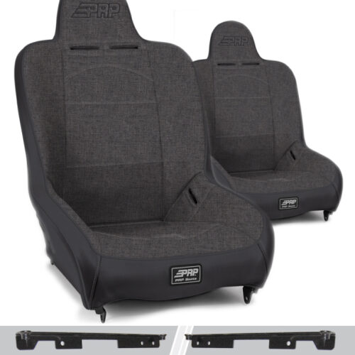 PRP Jeep Wrangler JK/JKU Premier High Back Suspension Seats Kit (Pair) - Gray