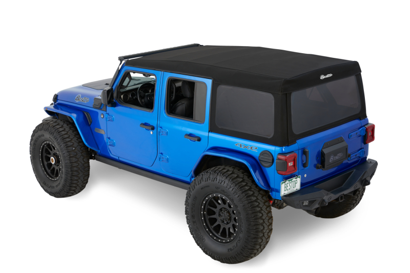 Bestop 18-26 Jeep Wrangler JL 4-Door Supertop (Premium Black Twill) - Image 2