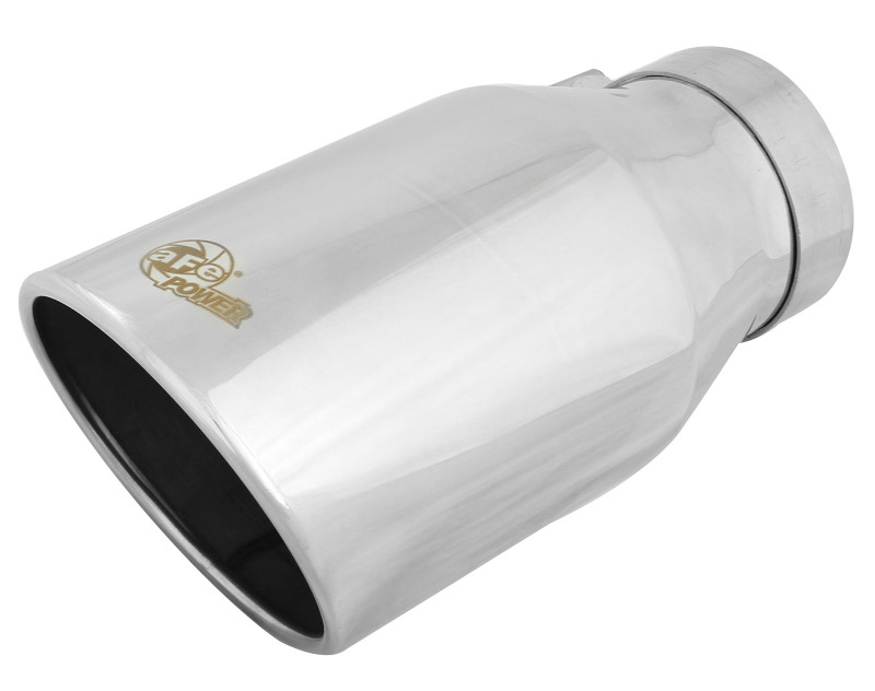 aFe Power Diesel Exhaust Tip Bolt On Polished 4in Inlet x 6in Outlet x 12in Length - Image 3
