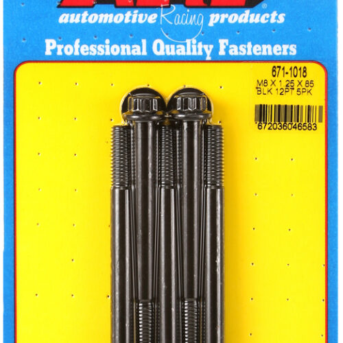 ARP M8 x 1.25 x 85 12pt Black Oxide Bolts (5/pkg)