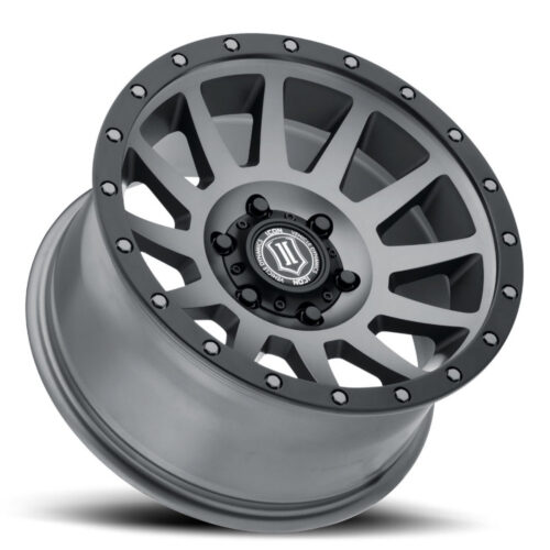 ICON Compression 18x9 6x5.5 0mm Offset 5in BS Titanium Wheel - Image 3