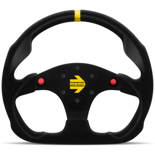 Alternative view of Momo R1913/35S MOD69 Steering Wheel 350 mm - Black Suede/Black Spokes