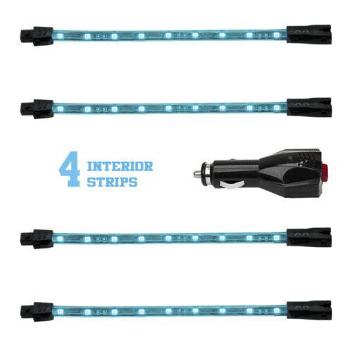 Alternative view of XK Glow Strip Single Color XKGLOW UnderglowLED Accent Light Car/Truck Kit Light Blue - 4x8In