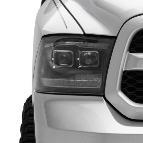Raxiom for 2009-2018 RAM 1500 LED Projector Headlights w/ Switchback Turn Signals- Blk Housing (Clear Lens) - Image 8