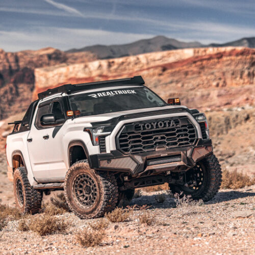 Go Rhino 22-23 Toyota Tundra CrewMax Ceros Low Profile Roof Rack - Tex. Blk - Image 2