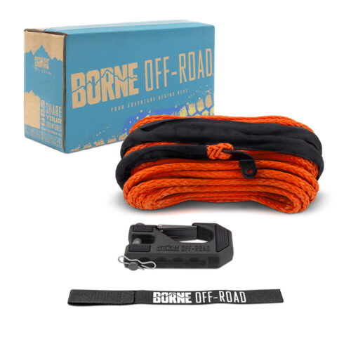 Alternative view of Borne Off-Road Winch Hook - 3/8in Rope - Hand Strap - Orange