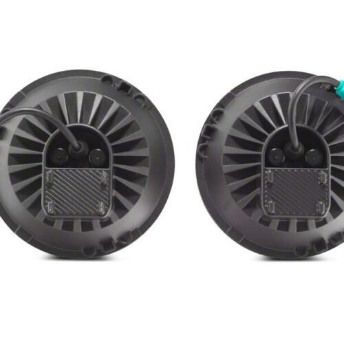 Raxiom for 2007-2018 Jeep Wrangler JK Axial Series DB1 LED Headlights- Black Housing- Clear Lens - Image 4