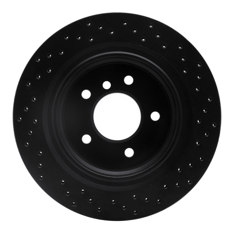 R1 Concepts for 95-99 BMW M3 E36 Rear Right Drilled Black Brake Rotor - Image 6