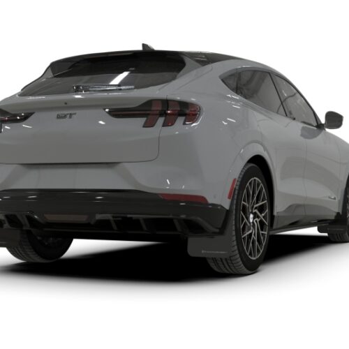 Rally Armor 21-26 Ford Mustang Mach-E/GT/Rally Black UR Mud Flap w/Metallic Black Logo - Image 6