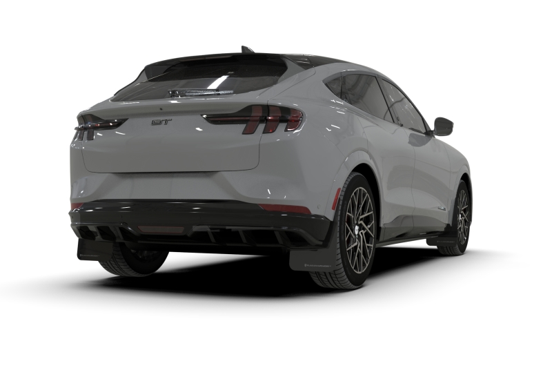 Rally Armor 21-26 Ford Mustang Mach-E/GT/Rally Black UR Mud Flap w/Metallic Black Logo - Image 6