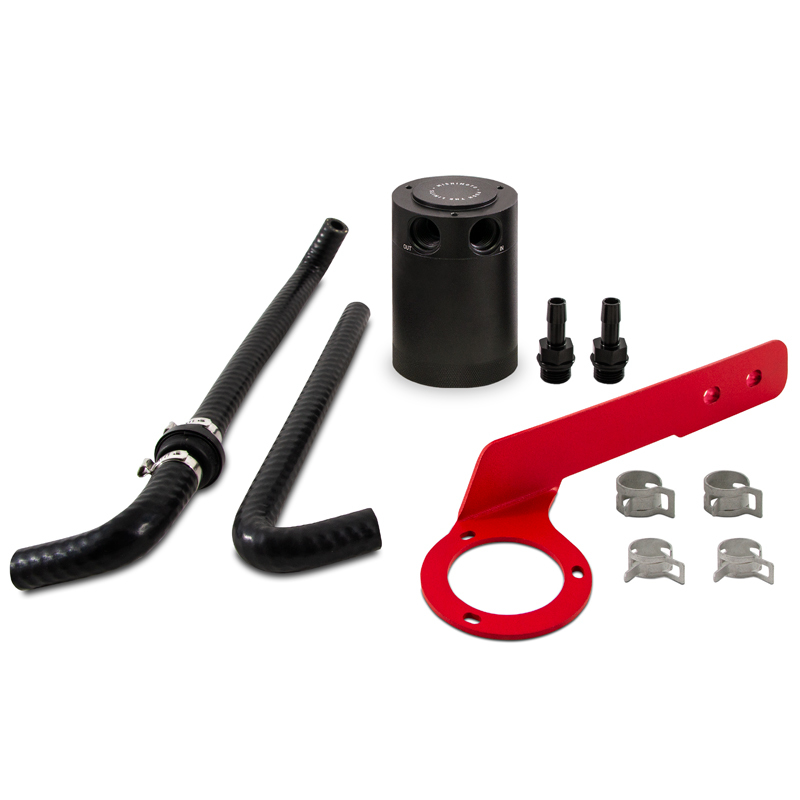 Mishimoto Baffled Oil Catch Can PCV Side - Red for 2018+ Honda Accord 2.0T