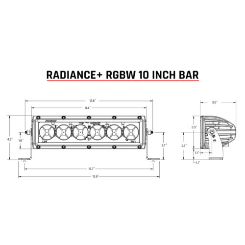 Rigid Industries Radiance+ 10in. RGBW Light Bar - Image 10