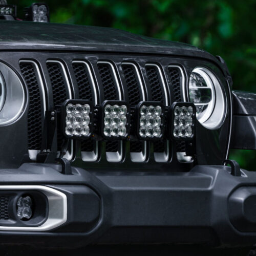Diode Dynamics Jeep JL SS5 4-Pod CrossLink Grille Lightbar Kit Pro - White Combo - Image 2