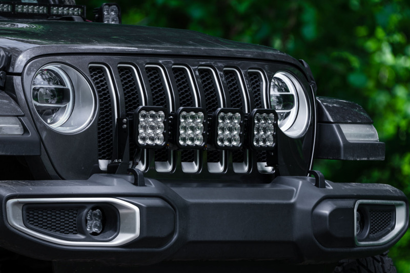 Diode Dynamics Jeep JL SS5 4-Pod CrossLink Grille Lightbar Kit Pro - White Combo - Image 2