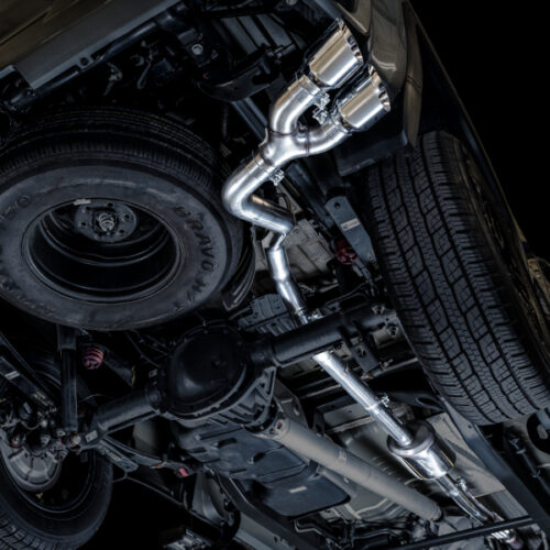 AWE Tuning 4th Gen GM 1500 5.3L 0FG Cat-Back Dual Side Exit (Flat Bumper) - Chrome Tips - Image 7