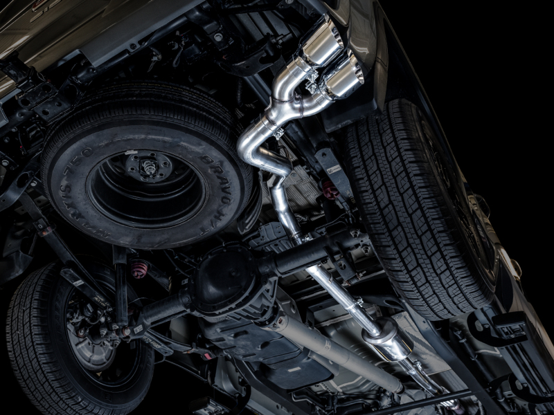 AWE Tuning 4th Gen GM 1500 5.3L 0FG Cat-Back Dual Side Exit (Flat Bumper) - Chrome Tips - Image 7