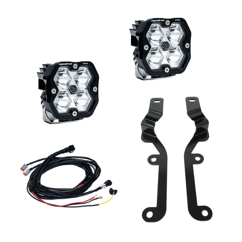 Baja Designs for 19-24 Chevy Silverado 1500 Squadron Pro 2.0 A-Pillar Kit (Spot) - Clear