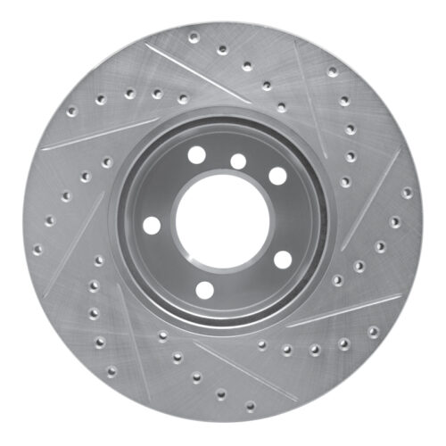 R1 07-21 BMW 228I xDrive Front Left Drilled & Slotted Silver Brake Rotor - Image 5