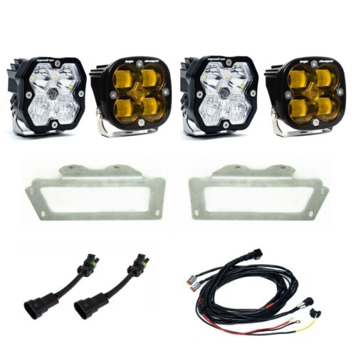Baja Designs 10-18 Dodge Ram 2500/3500 / 09-12 1500 Squadron SAE 2.0 Fog Kit (SAE Fog) - Baja Amber